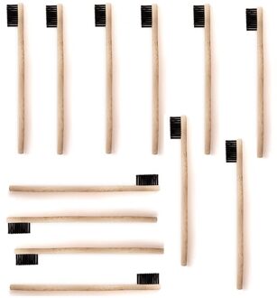 Bamboe Tandenborstels Gemaakt Van Natuurlijke Bamboe En Milieuvriendelijke Bpa Gratis Haren, 12 Pack