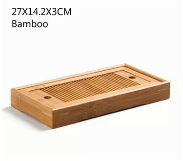 Bamboe Thee Trays Chinese Serveren Kung Fu Milieuvriendelijke En Tafel Water Opslag Droog Bubble 27X14.2X3CM