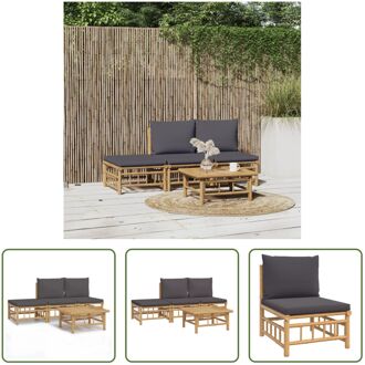 Bamboe Tuinset - Elegant - Loungeset - 55 x 69 x 65 cm - Duurzaam materiaal Bruin