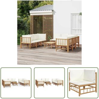 Bamboe Tuinset - Elegant - Loungeset - 55 x 69 x 65 cm - Ken- Modulair ontwerp Bruin