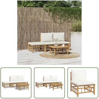 Bamboe Tuinset - Elegant - Loungeset 55x65x30 cm - Duurzaam materiaal Bruin