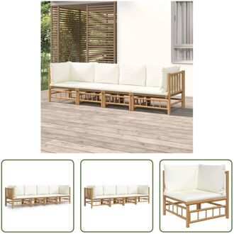 Bamboe Tuinset - Lounge - 4-delige set Bruin