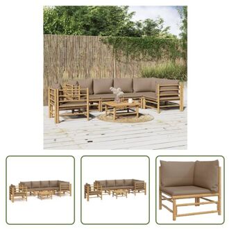 Bamboe Tuinset - Lounge - 55 x 65 cm - Modulair Design Bruin