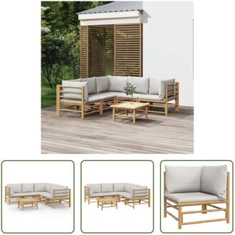 Bamboe Tuinset - Lounge - 55 x 65 x 30 cm - Duurzaam - Comfortabel - Modulair Bruin