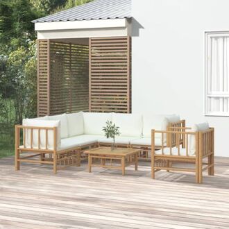 Bamboe Tuinset - Modulair - Sterk en duurzaam - Comfortabel - Praktische tafel Bruin