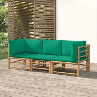 Bamboe Tuinset - Modulaire loungeset - Duurzaam materiaal - Comfortabele zitervaring - Inclusief Bruin