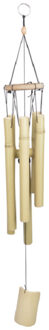 Bamboe windgong/windorgel - met koordstopper - 33 x 7.5 cm - tuin artikelen