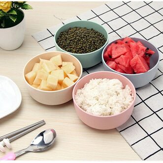 Bamboevezel Diner Kom Verdeeld Dining Kom Cartoon Leuke Snack Tray Ontbijt Gerechten Keuken Servies Bamboevezel Diner Kom