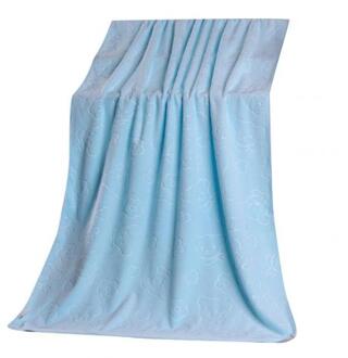 Bamboevezel Handdoeken Set Thuis Badhanddoeken Voor Volwassenen Gezicht Handdoek Dikke Absorberende Luxe Badkamer Handdoeken 70x140cm licht blauw