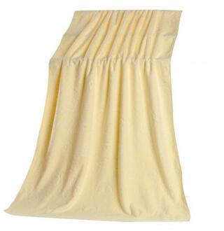 Bamboevezel Handdoeken Set Thuis Badhanddoeken Voor Volwassenen Gezicht Handdoek Dikke Absorberende Luxe Badkamer Handdoeken 70x140cm Licht Geel