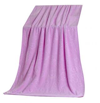 Bamboevezel Handdoeken Set Thuis Badhanddoeken Voor Volwassenen Gezicht Handdoek Dikke Absorberende Luxe Badkamer Handdoeken 70x140cm licht paars
