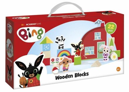 Bambolino Toys Bing Houten Blokken - 22-delig Multikleur