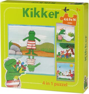 Bambolino Toys De wereld van Kikker 4-1 puzzel - 4+6+9+16 stukjes