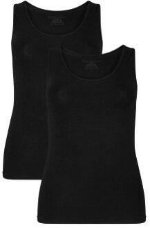 Bamboo Basics 2 stuks Anna Knitted Singlet Zwart,Wit - Small,Medium,Large,X-Large,XX-Large