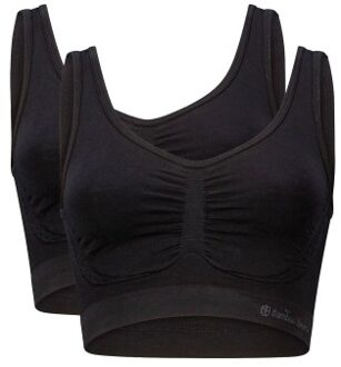 Bamboo Basics 2 stuks Nova Seamless Bra * Actie * Zwart,Roze - Small,Medium,Large,X-Large,XX-Large