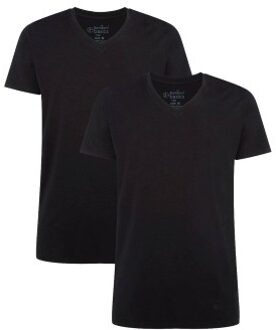 Bamboo Basics 2 stuks Velo T-Shirt V Neck * Actie * Zwart,Wit - Small,Medium,Large,X-Large,XX-Large