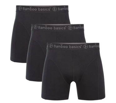 Bamboo Basics boxershort Rico met bamboe (set van 3) Zwart - XXL