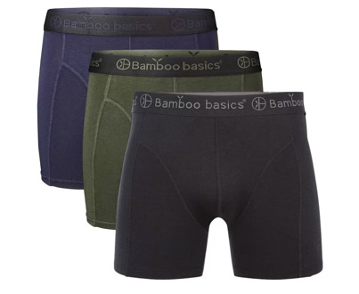 Bamboo Basics Boxershorts Rico (3-pack) - Navy, Army & Zwart L