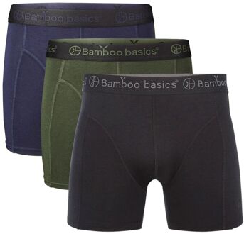 Bamboo Basics Boxershorts Rico (3-pack) - Navy, Army & Zwart M