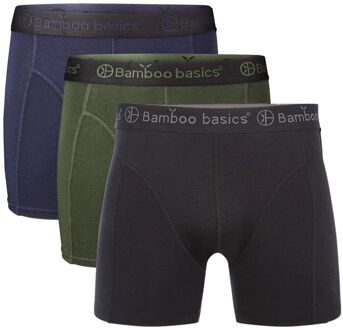 Bamboo Basics Boxershorts Rico (3-pack) - Navy, Army & Zwart S