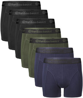 Bamboo Basics Rico Boxershorts Heren (7-pack) navy - groen - zwart - M