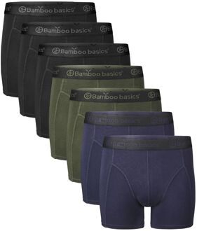 Bamboo Basics Rico Boxershorts Heren (7-pack) navy - groen - zwart - XL