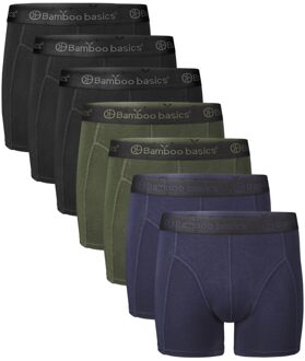 Bamboo Basics Rico Boxershorts Heren (7-pack) navy - groen - zwart - XXL