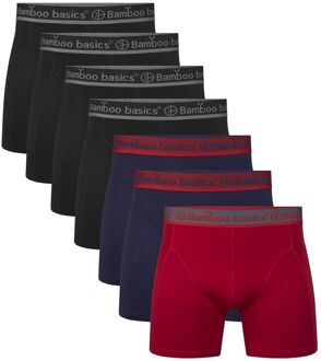 Bamboo Basics Rico Boxershorts Heren (7-pack) zwart - navy - L