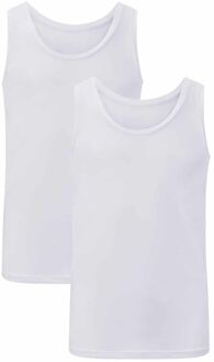 Bamboo Basics Singlet Stef (2-pack) - Wit M