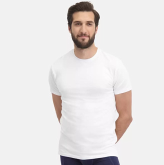 Bamboo Basics T-shirt Ruben met bamboe (set van 2) wit - XXL