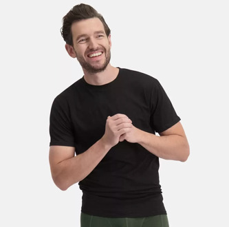 Bamboo Basics T-shirt Ruben met bamboe (set van 2) zwart - XXL