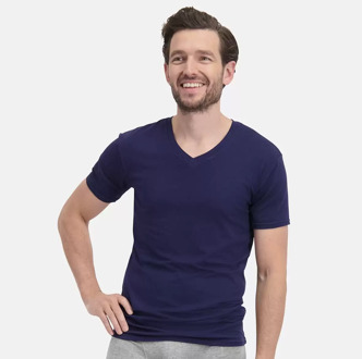 Bamboo Basics T-shirt Velo met bamboe (set van 2) donkerblauw - L