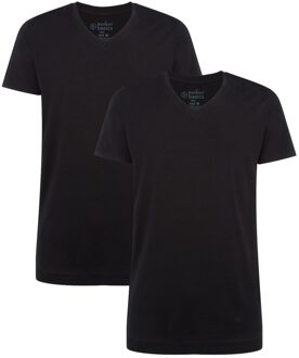 Bamboo Basics V-hals T-shirts Velo Long Fit 2Pack Black   2XL Zwart