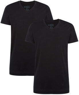 Bamboo Basics V-hals T-shirts Velo Long Fit 2Pack Black   XL Zwart