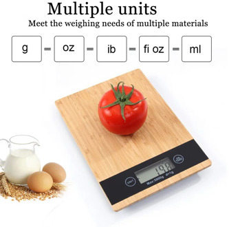Bamboo panel 5kg 1g electronic kitchen scale Creative Bamboo Panel Kitchen Scale Food Medicine Weight Scale new