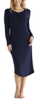 Bamboo Plain Long Sleeve Nightdress Blauw,Zwart,Grijs,Groen,Rood - Small,Medium,Large,X-Large,XX-Large