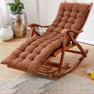 Bamboo rocking chair home balcony rocking chair recliner adult lunch break siesta lazy casual wood old man happy chair