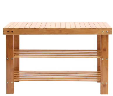 Bamboo Shoe Organizer Rack Simple Modern Change Shoes Bench Entryway Storage Shoes Cabinet Multi-functional Nordic Wooden