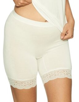 Bamboo Short Leggings With Lace Zwart,Beige,Wit - X-Small,Small,Medium,Large,X-Large,XX-Large