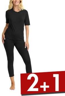 Bamboo Short Sleeve Pyjamas Zwart,Grijs - Small,Medium,Large,X-Large,XX-Large