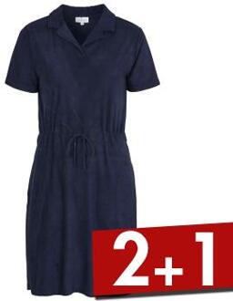 Bamboo Stretchterry Short Sleeve Dress * Actie * Blauw - Small