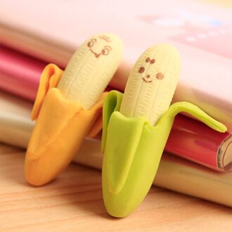 Banaan gum, cartoon fruit banaan rubber gum voor kinderen 2 stks/partij