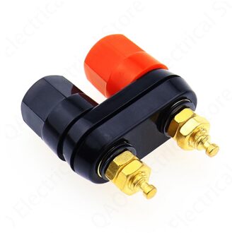 Banaanstekkers Paar Terminals Rood Zwart Connector Versterker Terminal Binding Post Banana Speaker Plug Jack