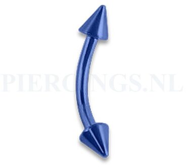 Banana 1.2 mm geanodiseerd blauw spike