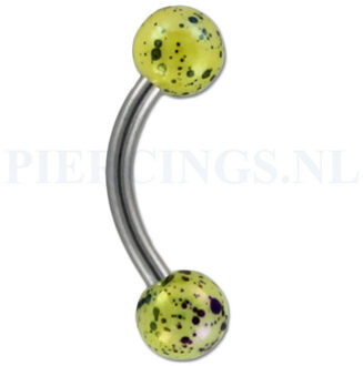 Banana 1.2 mm gespikkelde coating geel