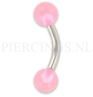 Banana 1.6 mm 8 mm acryl roze