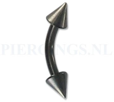 Banana 1.6 mm zwart spikes