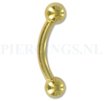 Banana goudkleurig 1.6 mm 10 mm