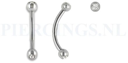 Banana met kristallen 1.2 mm 12 mm + 3 mm bal