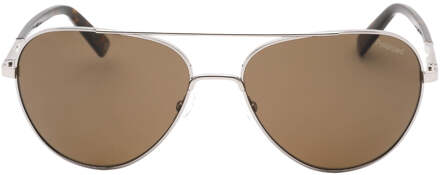 Banana Republic Bronze Pz Lenzen Ruthenium Zilveren Zonnebril Lichtgrijs